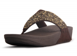 Fitflop Womens Rock Chic S-diamond Brown Thongs Sandals