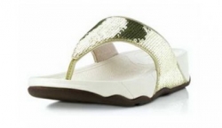 Fitflop Womens Electra Gold Sequins Toning Sandal