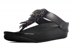 2014 New Fitflop Womens Cha Cha Black Sandals